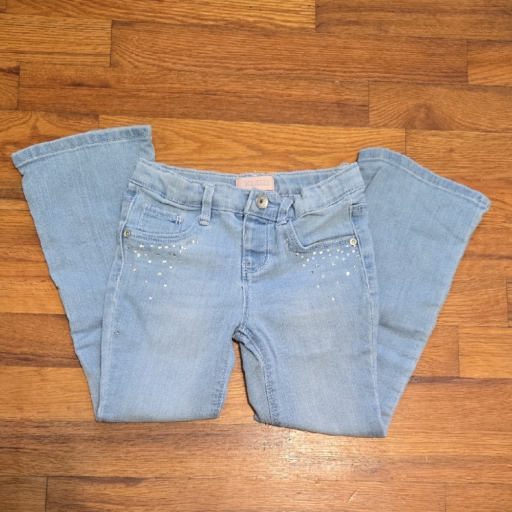 SO Light Blue Little Girls Flare Jeans